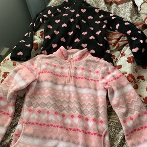 Micro fleece pull over sweatshirts.